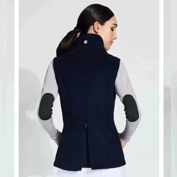 Noel Asmar Equestrian MIRA MELTON Wool Navy Vest Size M - Picture 3 of 5